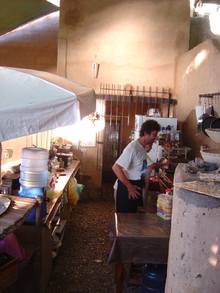 Jose fast at work on our meal